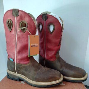 Twisted X Work Mens boots Distressed Latigo / red size 8 D cowboy 12" MLCCW01